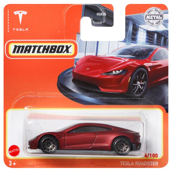 Matchbox | Tesla Roadster mattrotmetallic