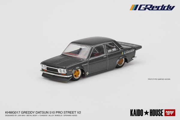 MINI GT | KAIDO*HOUSE Datsun 510 Pro Street GREDDY gun metal grey