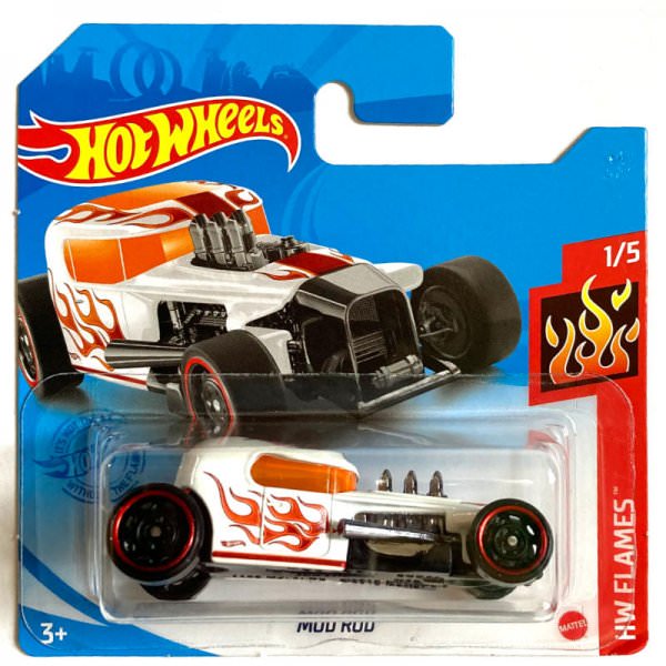 Hot Wheels | Mod Rod white with flames