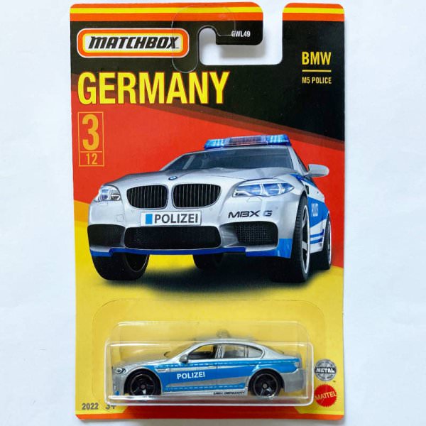 Matchbox | Best of Germany Series Mix 3 3/12 BMW M5 Polizei silver/blue