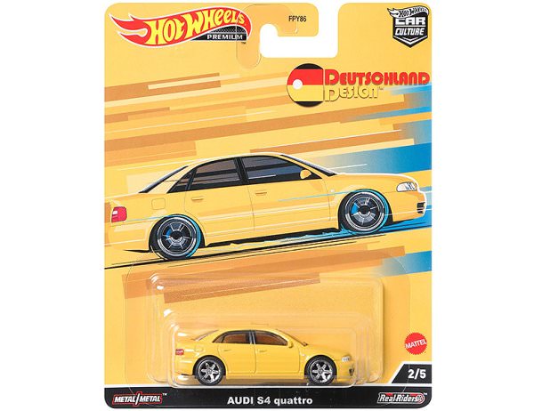 Hot Wheels | Deutschland Design II 2/5 Audi S4 Quattro yellow