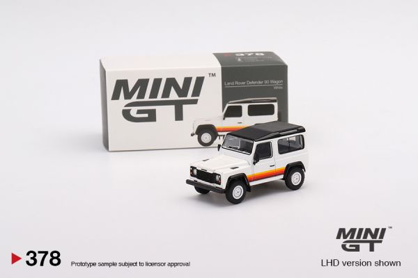 MINI GT | Land Rover Defender 90 Wagon white RHD
