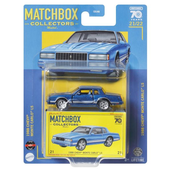 Matchbox | Collectors Series 2023 21/22 1988 Chevrolet Monte Carlo LS metallic blue