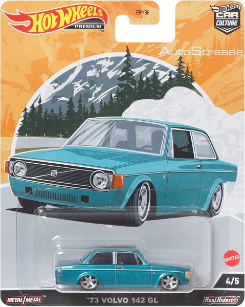 Hot Wheels | Car Culture Auto Strasse No 4/5 '73 Volvo 142 GL metallic tuquoise