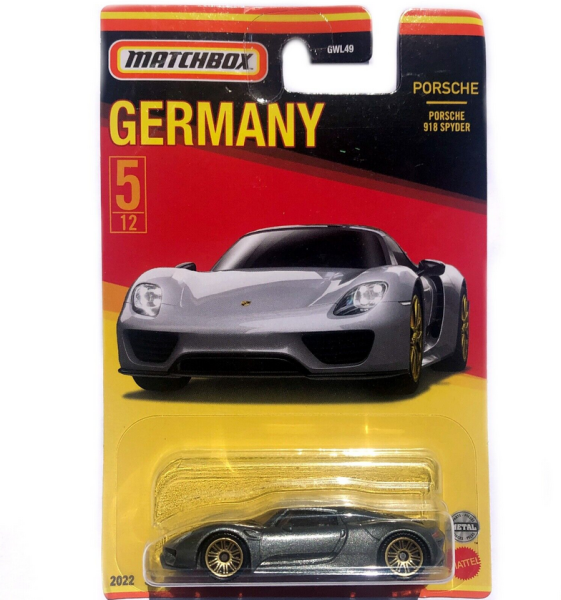 Matchbox | Best of Germany Series Mix 4 5/12 2020 Porsche 918 Spyder silver
