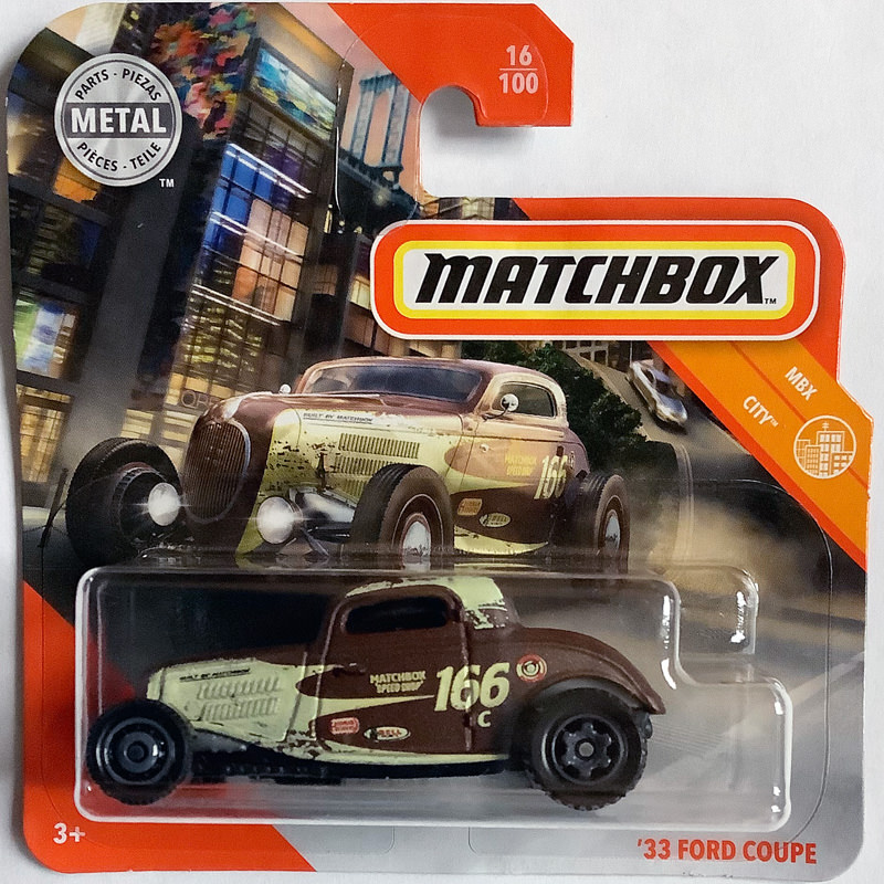 Details about   2020 Matchbox '33 FORD COUPE brown; 166 Speed Shop LOOSE Metal 
