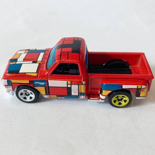 Hot Wheels | '69 Chevy Pickup ART CAR red without packaging