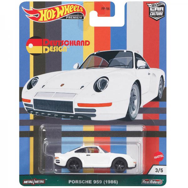 Hot Wheels | Deutschland Design 3/5 Porsche 959 (1986) white