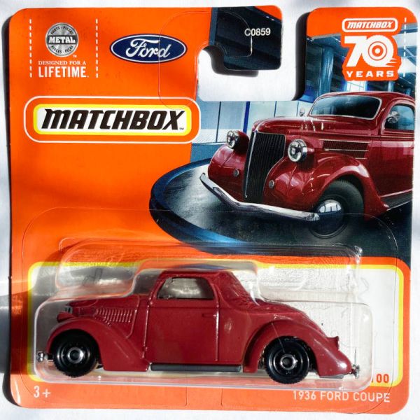 Matchbox | 1936 Ford Coupe weinrot