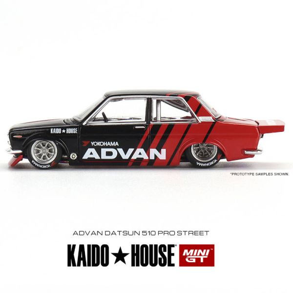 MINI GT | KAIDO HOUSE Datsun 510 Pro Street ADVAN black/red