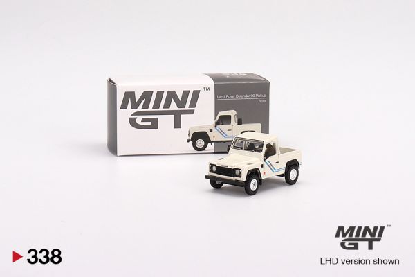 MINI GT | Land Rover Defender 90 Pickup white LHD