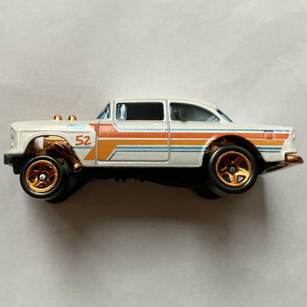 Hot Wheels | '55 Chevy Bel Air Gasser White Pearl - loose