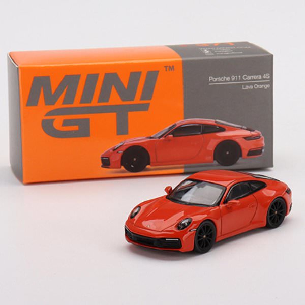 MINI GT | Porsche 911 (992) Carrera 4S Lava Orange LHD
