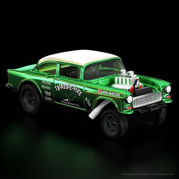 Hot Wheels | Brendon’s Beast: The ’55 Chevy® Bel Air Gasser Spectraflame bright green TRIASSIC-FIVE