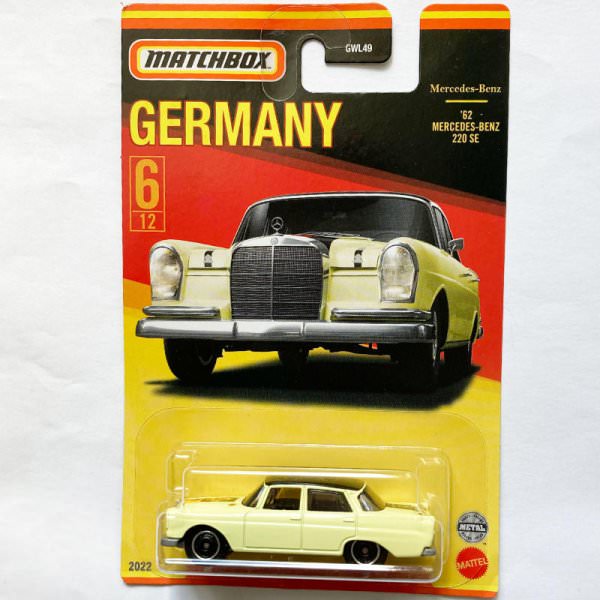 Matchbox | Best of Germany Series '62 Mercedes-Benz 220 SE #62 Rally beige/black