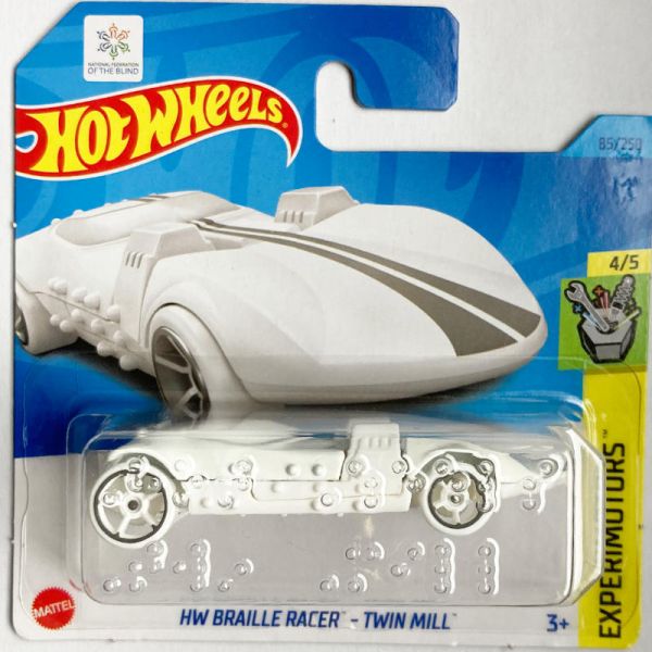 Hot Wheels | Twin Mill white HW BRAILLE RACER