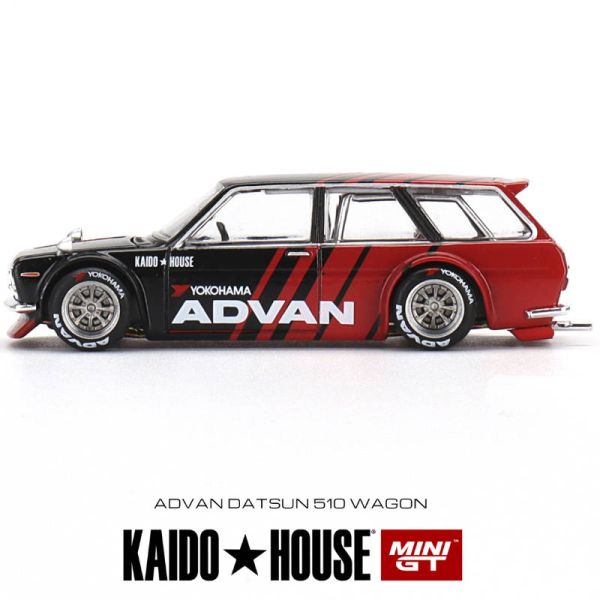 MINI GT | MiniGT x Kaido House Datsun 510 Wagon ADVAN red/black