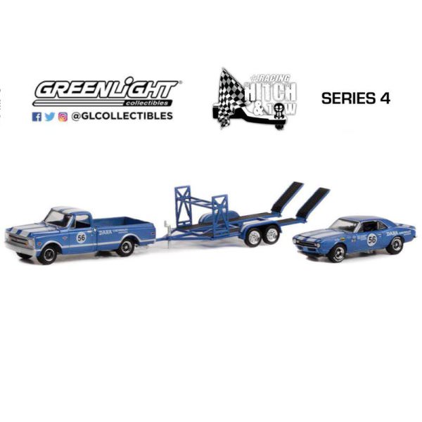 Greenlight | Racing Hitch & Tow Series 4 1968 Chevrolet C-10 and 1967 Chevrolet Trans Am Camaro DANA CHEVROLET