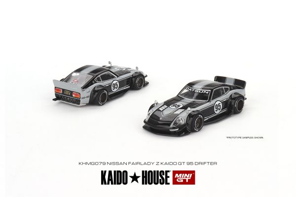 MiniGT x Kaido House | Datsun Fairlady Z Kaido GT 95 Drifter V1 grey / black