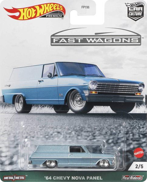 Hot Wheels | Fast Wagons '64 Chevy Nova Panel Van light blue metallic