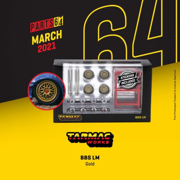 Tarmac Works | Accessories BBS LM golden rims with tires - PARTS64