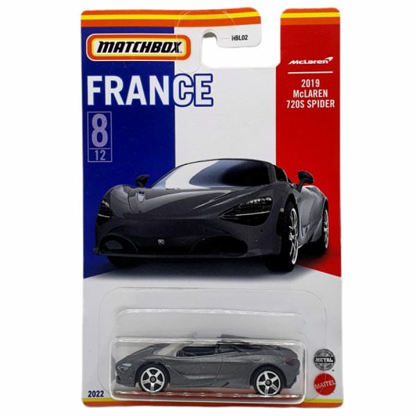Matchbox | Best of France Serie 2022 Mix 4 8/12 2019 McLaren 720S Spider graumetalllic