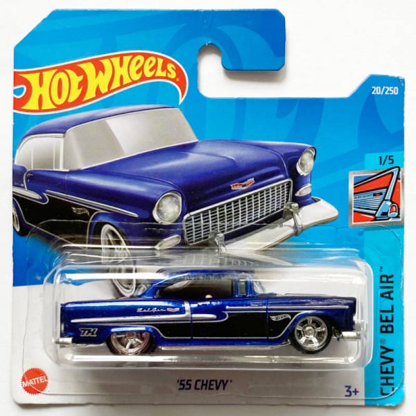 Hot Wheels | '55 Chevy Bel Air blau STH